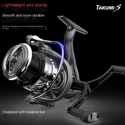 Metal Fishing Reel with Dual Grip for Light Tackle