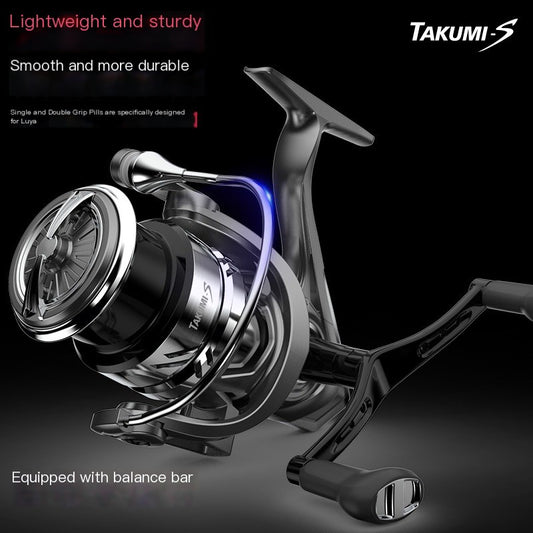 Metal Fishing Reel with Dual Grip for Light Tackle