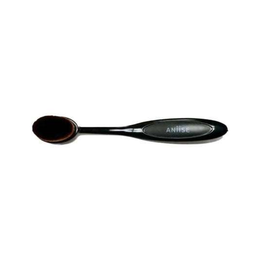 Synthetic all-in-1 oval brush by Cosmetics Products with soft bristles for makeup application and blending.