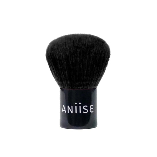 Synthetic Kabuki brush from Cosmetics Products with dense bristles and a sleek handle, ideal for flawless foundation application.