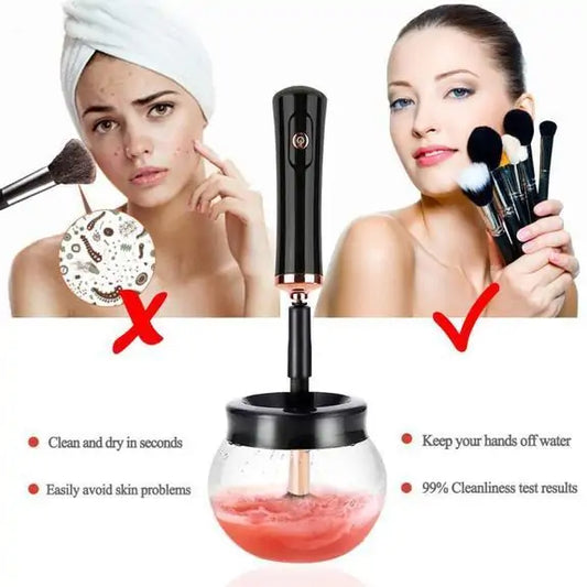 Redesign makeup brush cleaner in a clear bottle with a pump, suitable for cleaning cosmetics brushes efficiently.